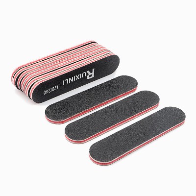 RUIXINLI Double Sided Sandpaper 120/240 Grit 10 Pieces Pack Bulk Nail Files