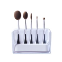 RUIXINLI Professional 5pcs Oval Makeup Brush Set with Holder