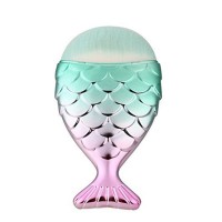 New Design Mermaid Makeup Brush Foundation Brush Fish Tail Scale Face Cosmetic Makeup Brush